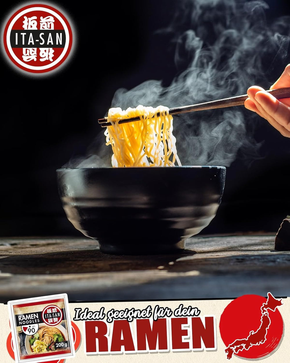 ITA-SAN Ramen nudler, hurtig og nem tilberedning, 30 x 200 g