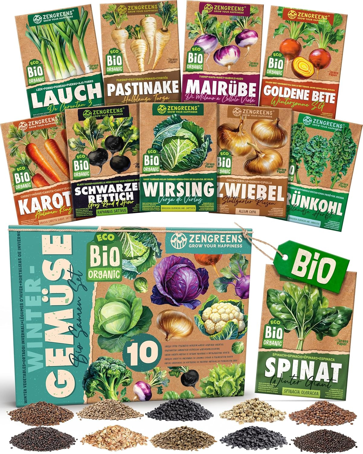 Økologiske tomatfrø i et sæt med 10 - 10 tomatfrø til nem dyrkning i haven, balkonen eller højbedet - Plantefrø - Frøplanter