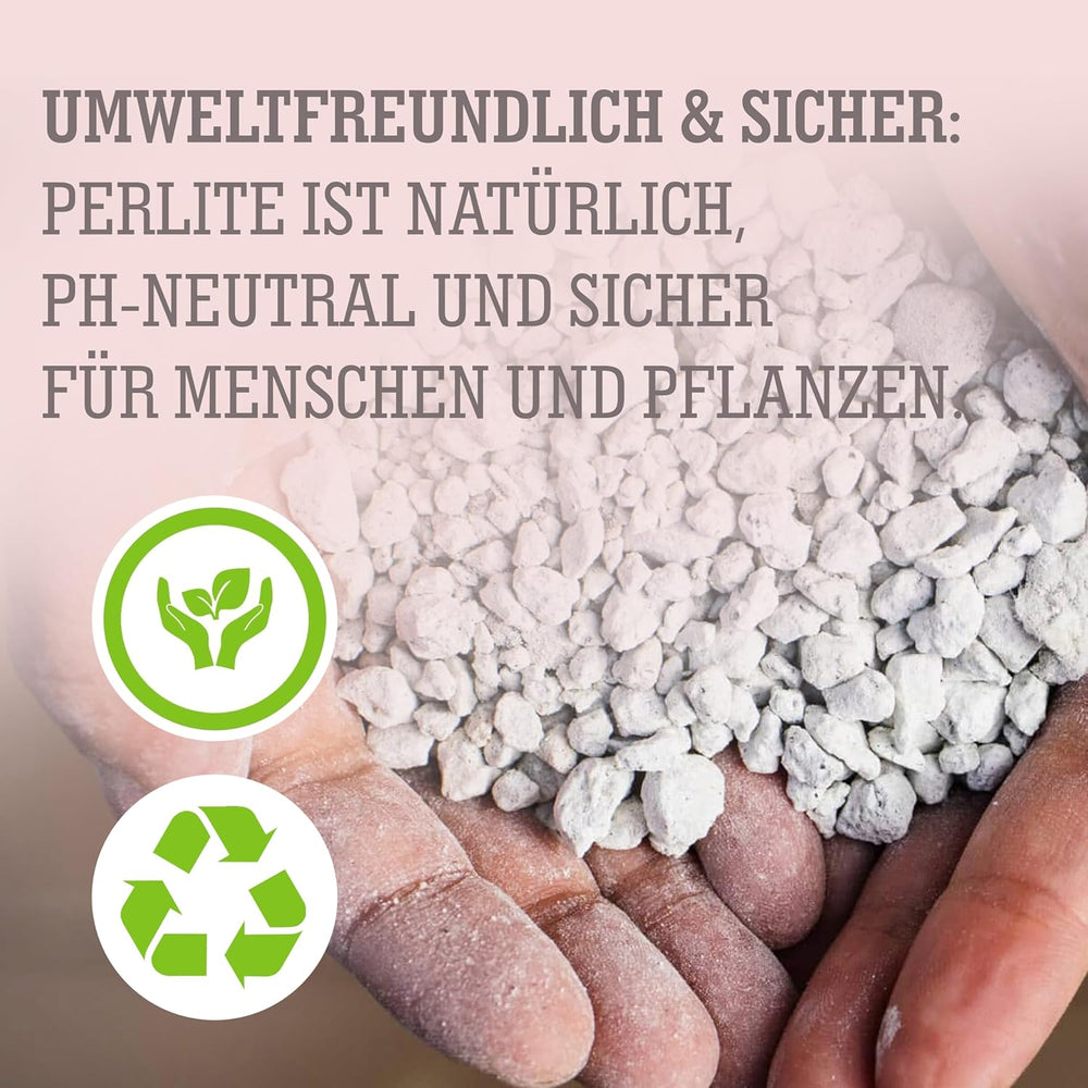 LERAVA® Perlite for Plants (5L) – Grovkornet perlit til jordforbedring – Sikrer optimal dræning og beluftning – Naturlig jord- og hydroponicsadditiv – Granulat til planter