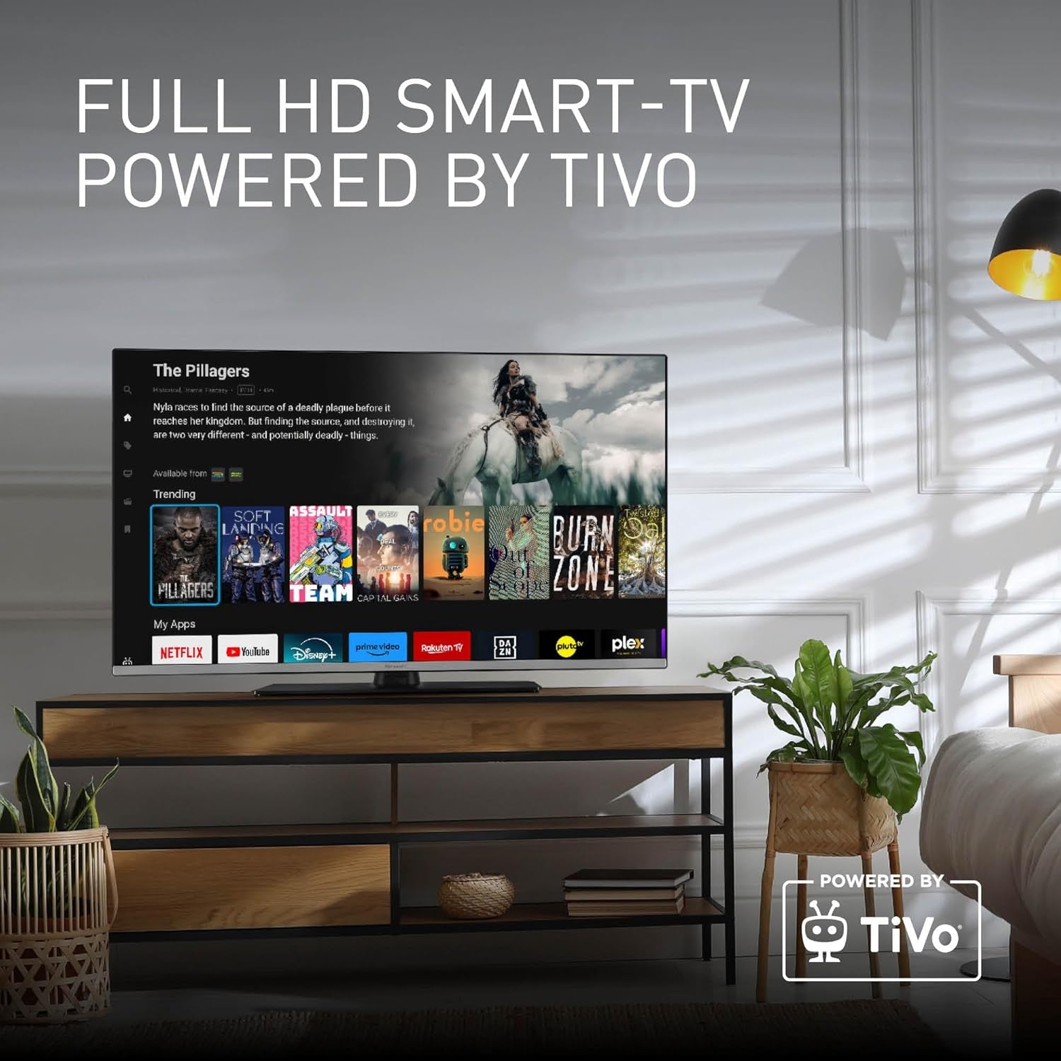 Panasonic TB-40S45AEZ, seria S45, televizor inteligent LED Full HD de 40 de inci, 2024, TiVo, control vocal Google și Alexa, mod de gaming, player media, HDR, HDMI, pentru o experiență vizuală excepțională
