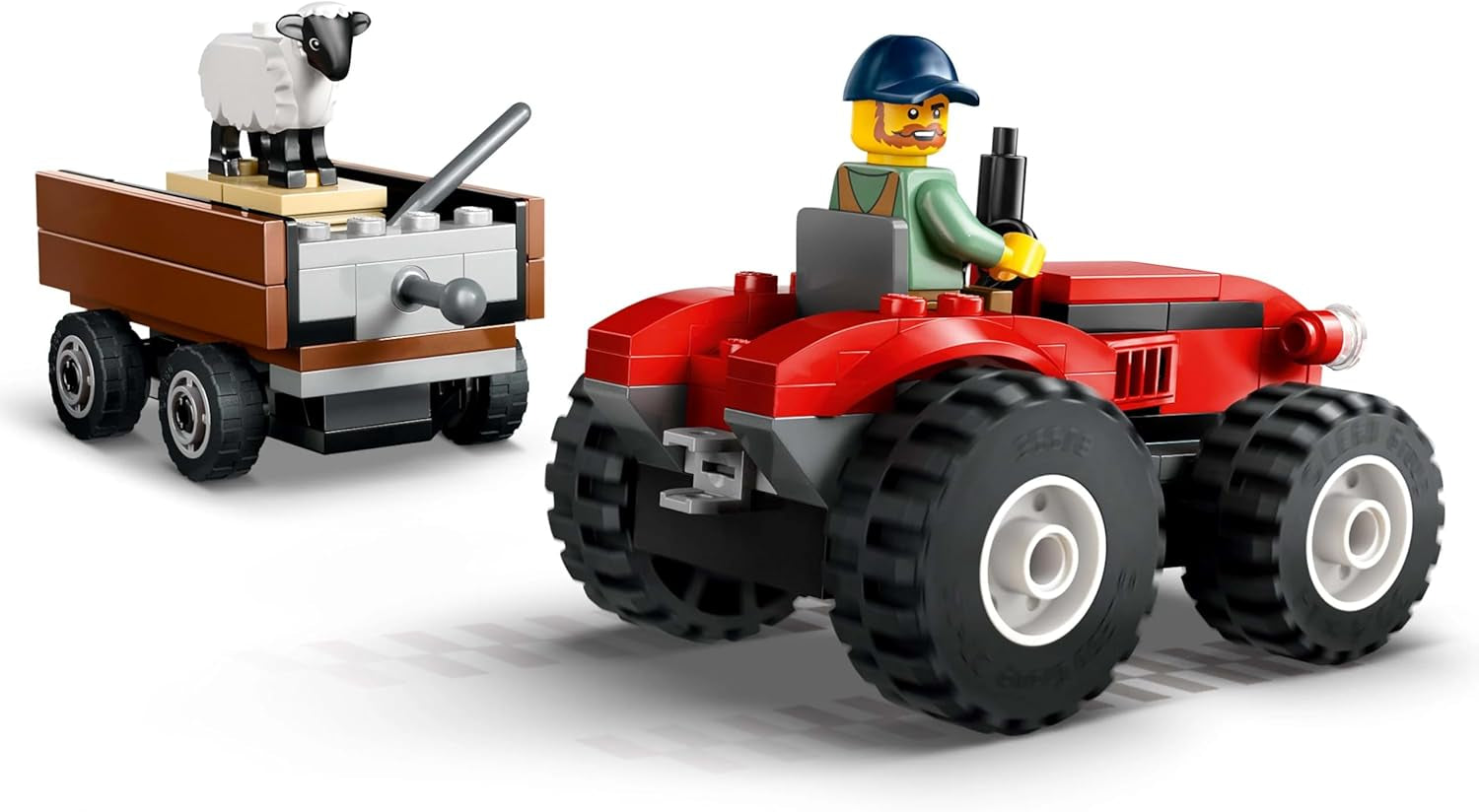 LEGO City traktor med trailer - Gårdlegetøj med traktor og dyrefigurer - Montessori legesæt til drenge og piger fra 4 år - gave med 2 minifigurer 60461 Byggesæt Besuche den LEGO-Store