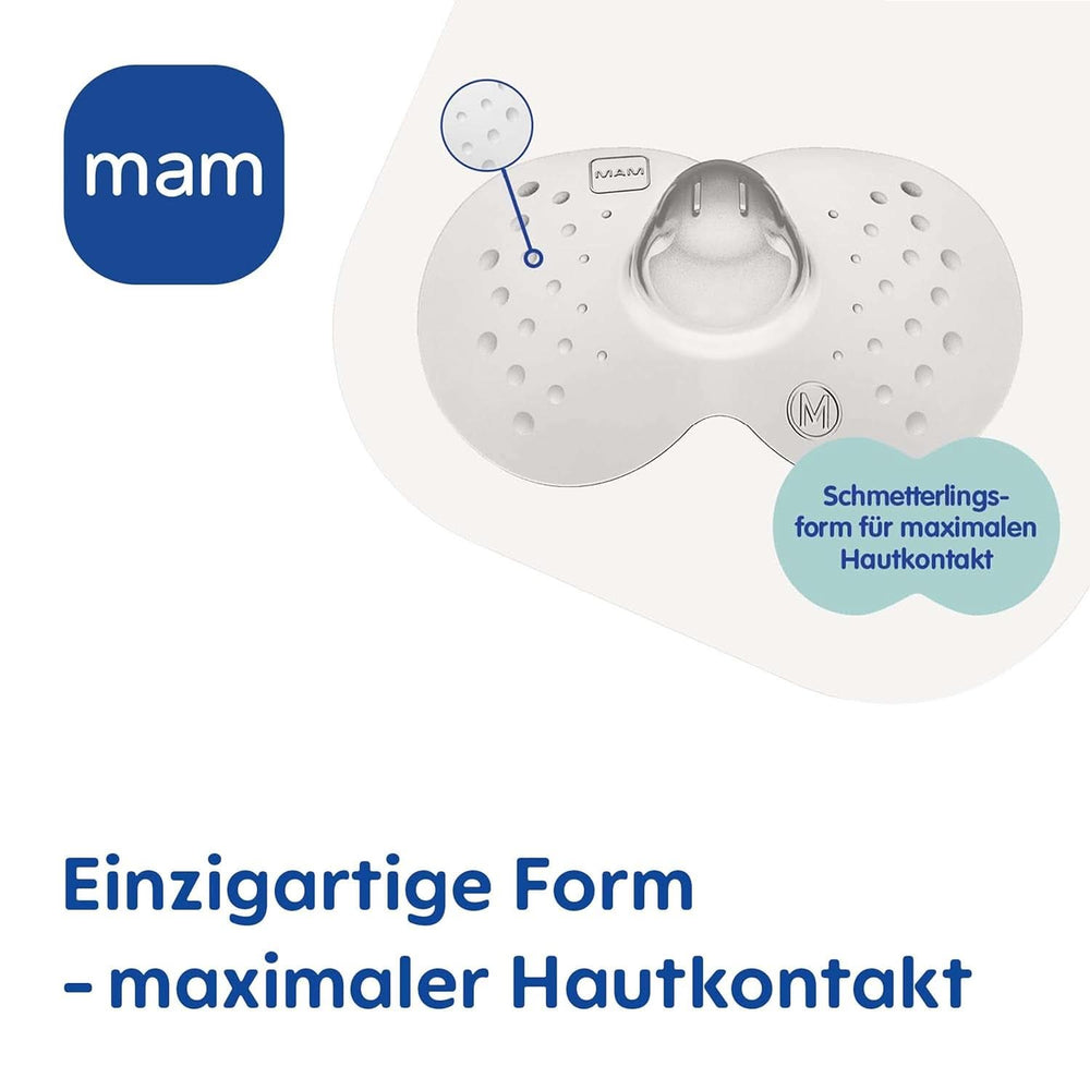 MAM Stillhütchen Größe S (Ø 17 Mm) Im 2Er-Set, Extra Weiche Brusthütchen Zum Schutz Beim Stillen, Brustwarzenschutz Für Maximalen Hautkontakt Zwischen Mutter Und Kind Accessories Mad og Amning Bebe Naty Shop