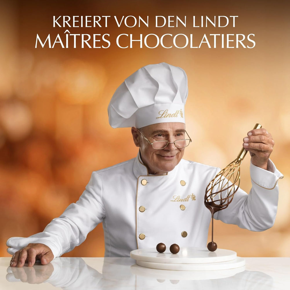 Lindt LINDOR Rød Orange Chokoladekugler | 1 kg genlukkelig pose | ca. 80 chokoladebolsjer med smelte-i-mund-fyld | Bulkpakke, chokoladegave