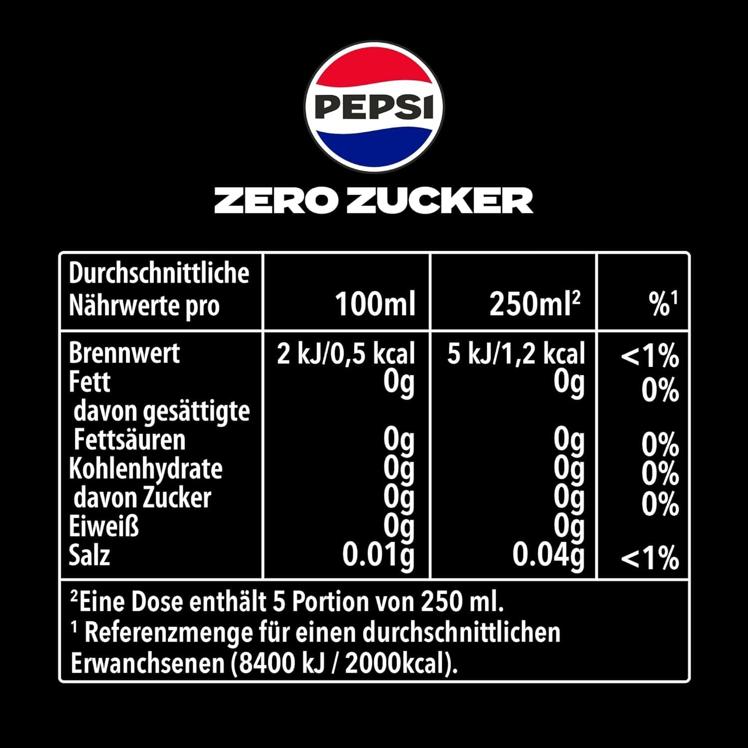Pepsi Zero Sugar, Băutura răcoritoare fără zahăr, cola cofeinizată, set 6 x 1,25 litri Bauturi fara alcool Naty Shop