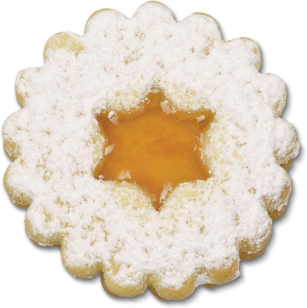 Städter Linzer cu stea ejectoare, oțel inoxidabil, argintiu-roșu, 4,8 x 4,8 x 4,8 cm