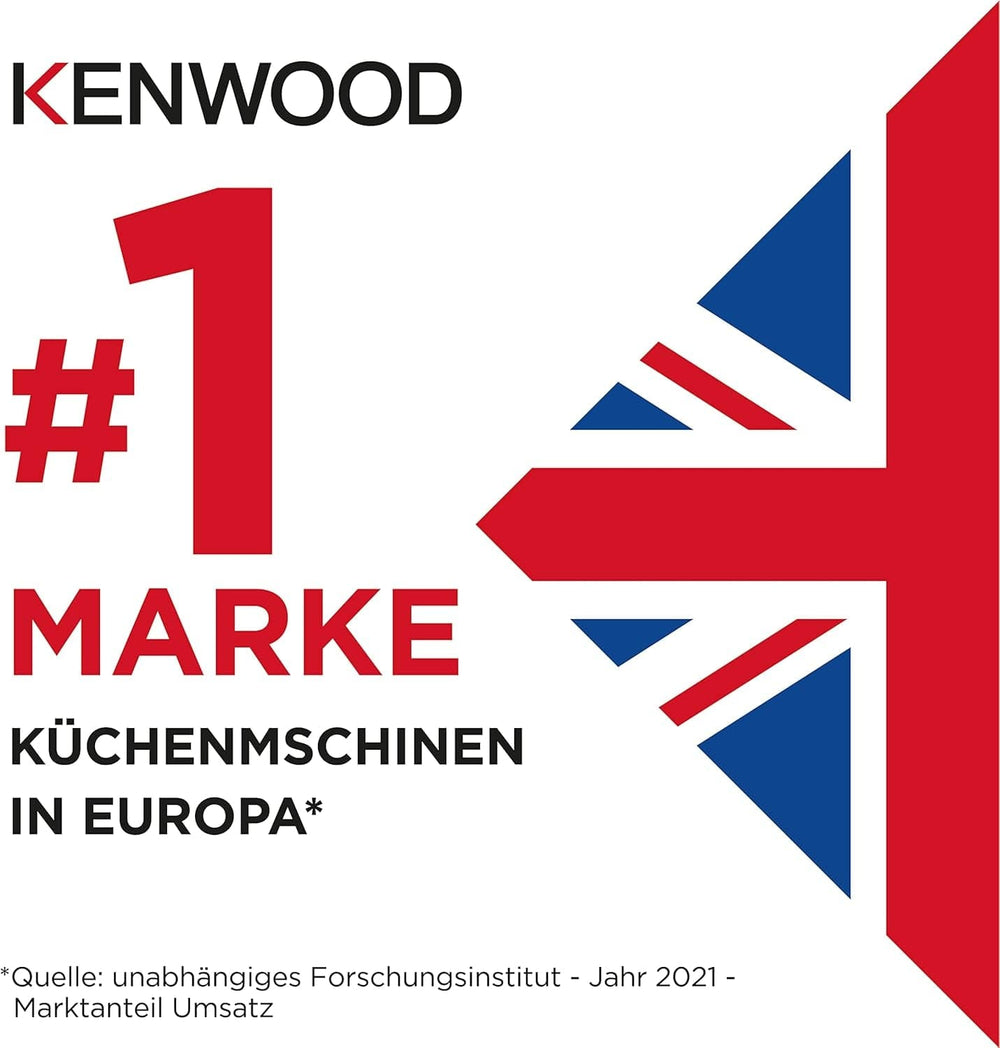 Kenwood Titanium Chef Baker KVC65.001WH, Küchenmaschine Mit Integrierter Waage, 1200 Watt, Inkl. 3-Teiligem Patisserie-Set, Spatel & Spritzschutz, Weiß Mother and Child Naty Shop