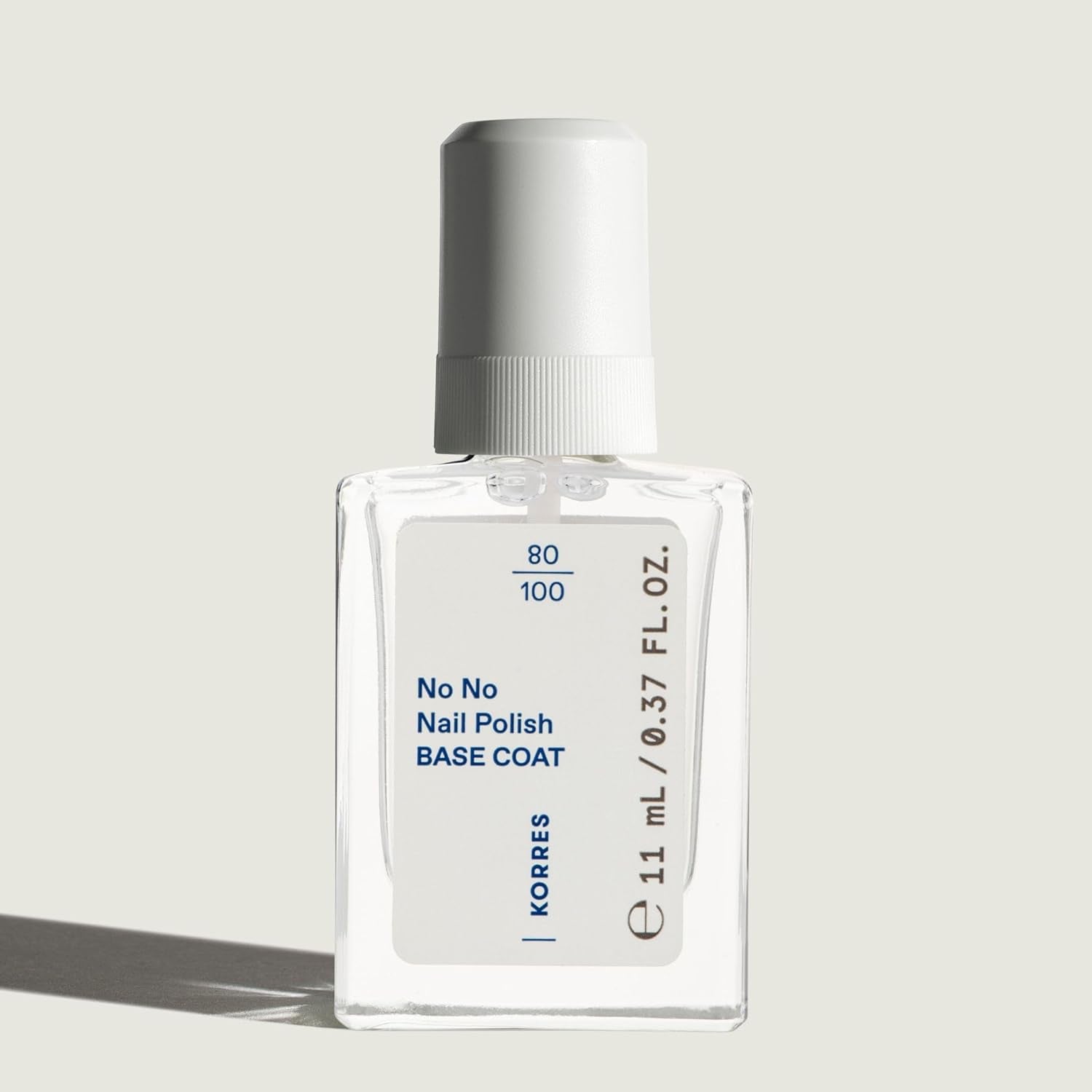 KORRES Nej Ingen neglelak base - 10% vegansk base uden slip, for langtidsholdbar, chip-resistent farve, 11 ml - naturligt velplejede negle, ingen skadelige stoffer