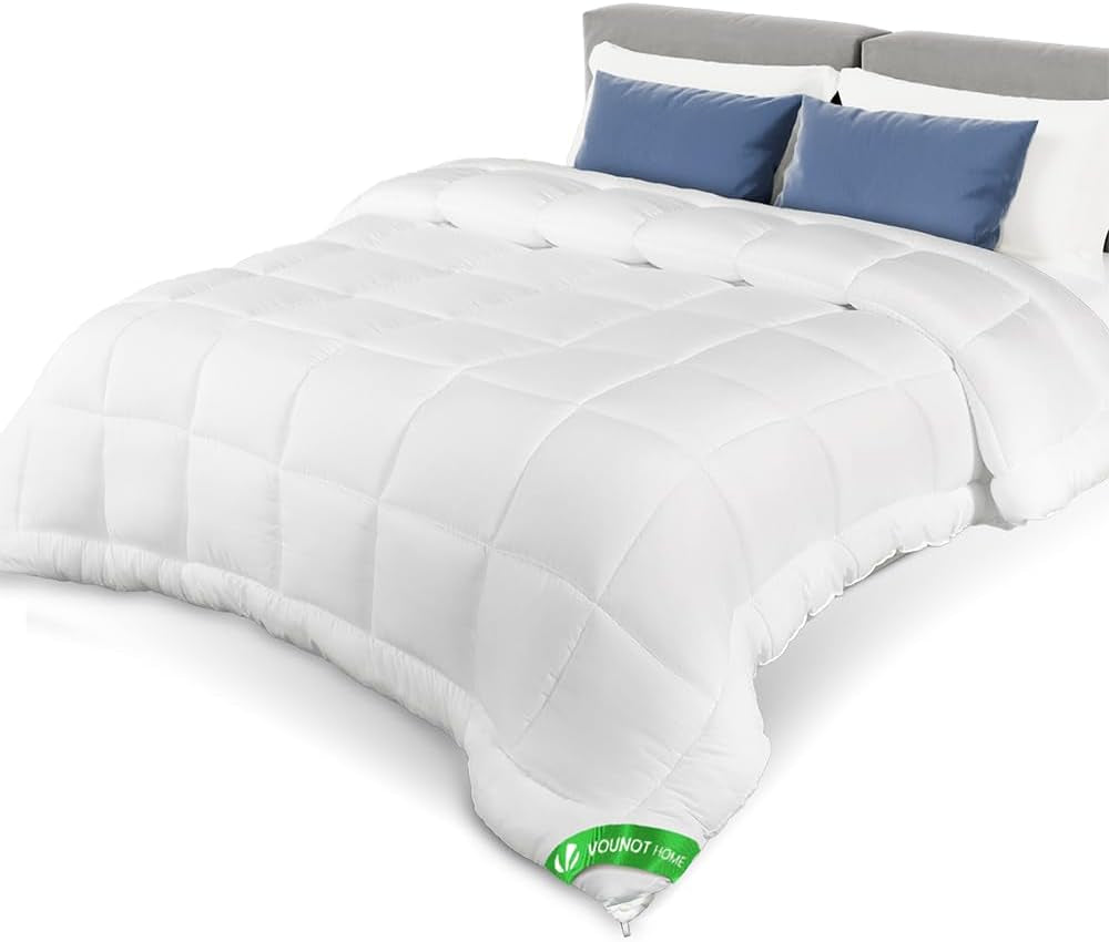 VOUNOT Duvet 155X200Cm, 4 Seasons Winter Duvet Set de 2 500GSM, constând din 2 plăpumi înnodate împreună Adaptable Duvet pentru vară și iarnă, Oeko-Tex Standard Plapumi si pilote Naty Shop Pătură all-season 200 X 200 Cm