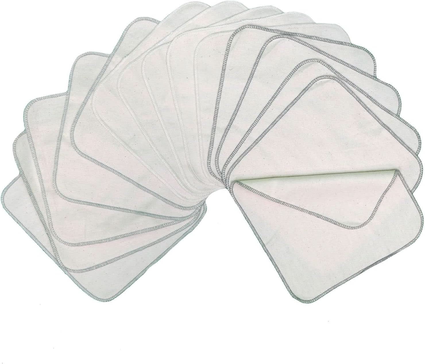 Avo + Cado - Pachet de 15 Provee de spălat reutilizabile pentru bebeluși ca înlocuitor pentru șervețele umede (culoare: gri) Mama si Copilul Naty Shop