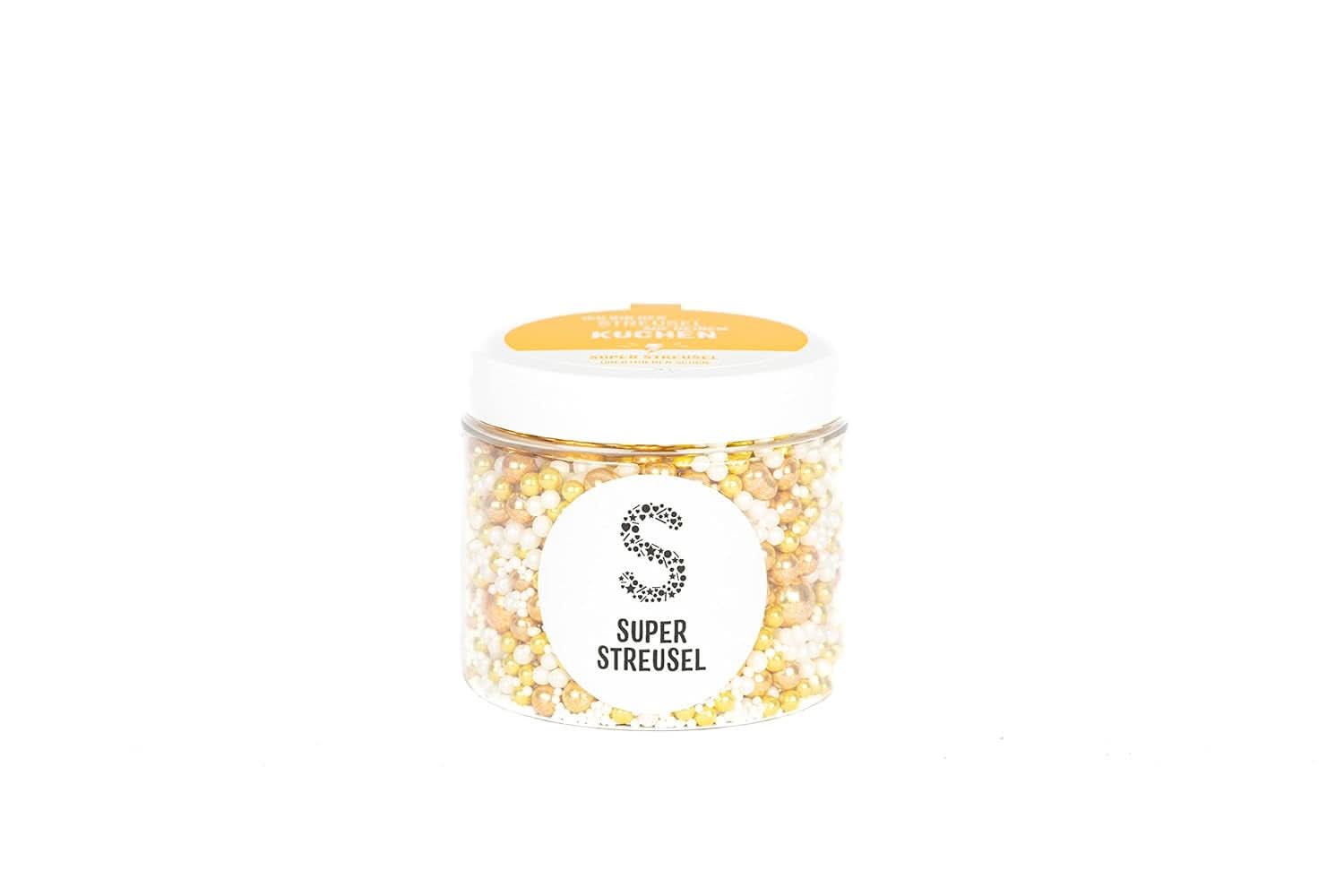 Super Streusel Gold Glimmer, Juletema Drys, 180 gram Sprinkles Naty Shop