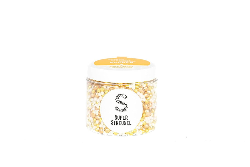 Super Streusel Gold Glimmer, Juletema Drys, 180 gram Sprinkles Naty Shop