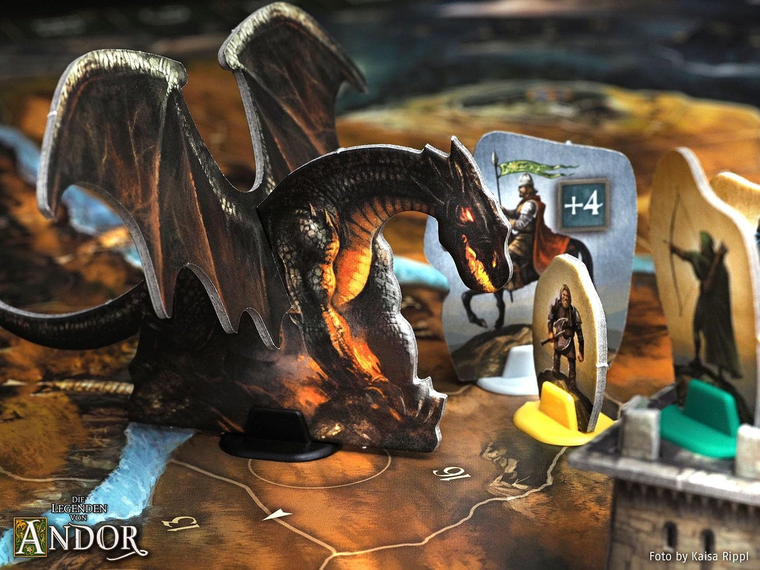 Kosmos 683122 Legendele din Andor - Big Box, joc de bază (Kennerspiel des Jahres 2013) și expansiuni suplimentare, Clasicul fantasy, joc de societate fantasy cooperativ, vârste de la 10 ani în sus