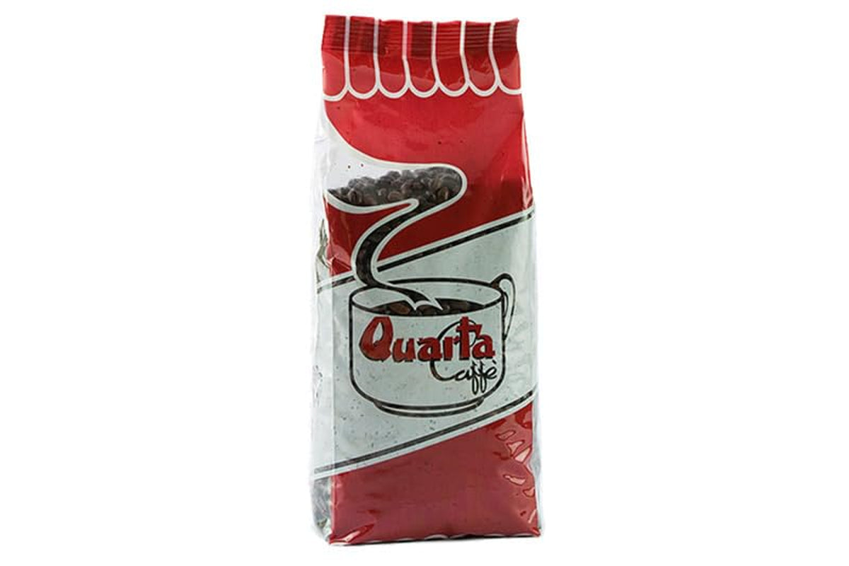 Boabe Quarta Caffè Sorte Rossa – cafea arabică și robustă, 250g, aromă puternică și energică – 1 pachet de 250g. Produs în Apulia, Salento