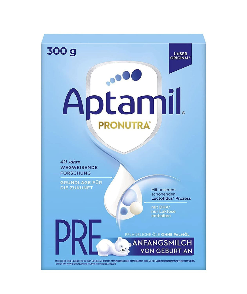 Aptamil Pronutra PRE - Lapte inițial de la naștere, cu DHA, doar lactoză, fără ulei de palmier, mâncare pentru copii, lapte praf, 800 grame Mama si Copilul Naty Shop 300 grame Lapte inițial de la naștere