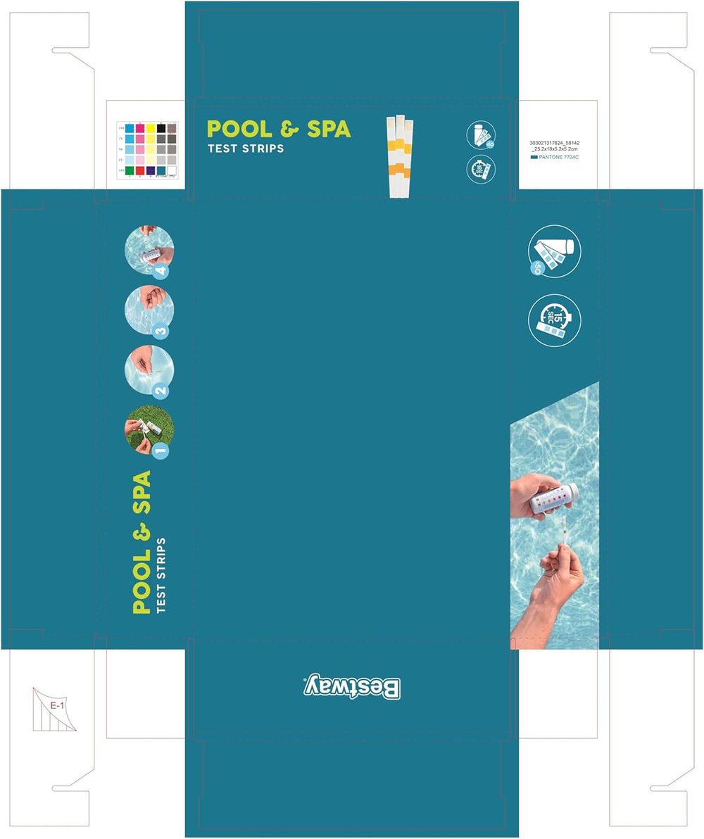 Bestway 3 i 1 teststrimler, 50 stk