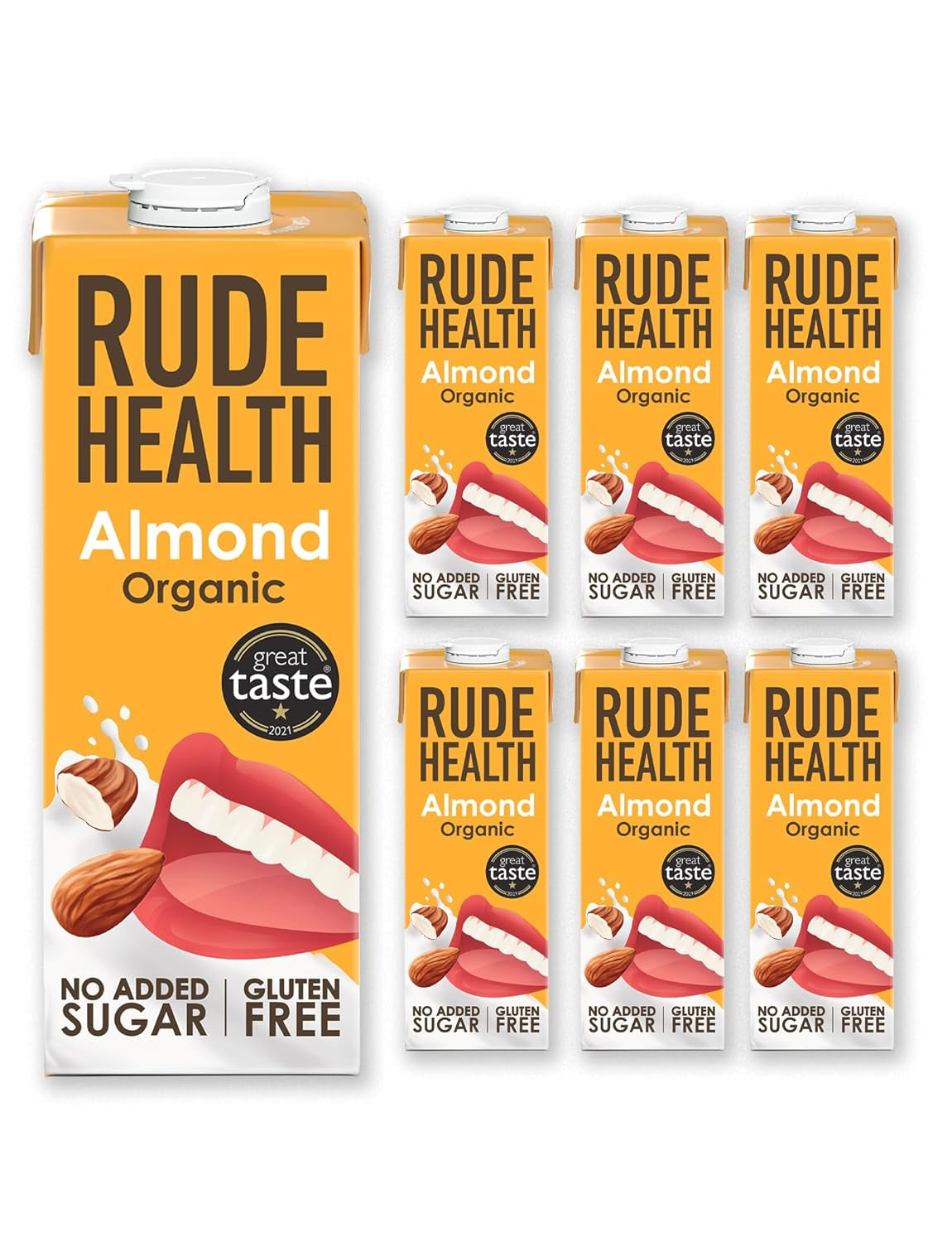 Rude Health 6 x 1 Liter Bio-Cashew-Drik, 100% naturlig Bio-Getränk, glutenfrei, ungesüßt, præisgekrönt, gesund & vegansk, 100% genanvendt Verpackung
