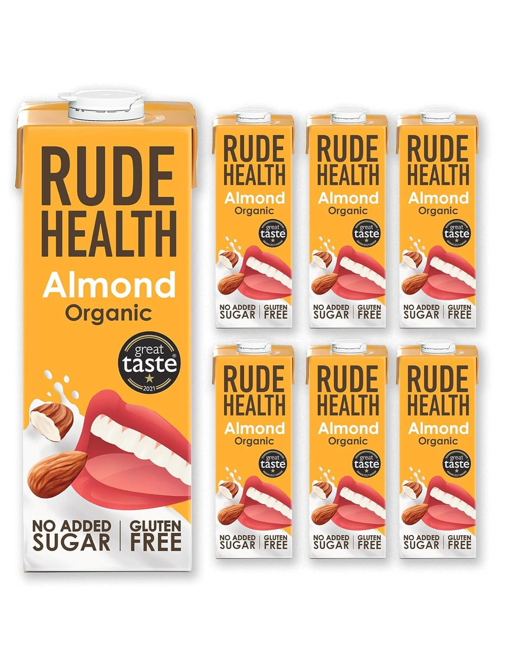 Rude Health 6 x 1 Liter Bio-Cashew-Drik, 100% naturlig Bio-Getränk, glutenfrei, ungesüßt, præisgekrönt, gesund & vegansk, 100% genanvendt Verpackung