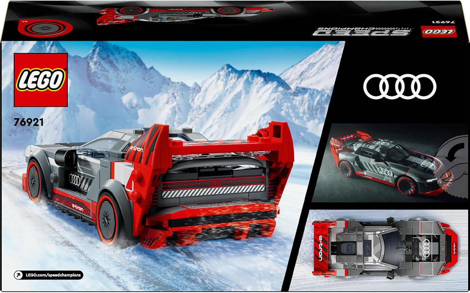LEGO Speed Champions Audi S1 E-Tron Quattro racerbilsæt med billegetøj til at bygge, lege og vise, bilmodel til børn, gave til 9-årige drenge og piger 76921 Byggesæt Besuche den LEGO-Store