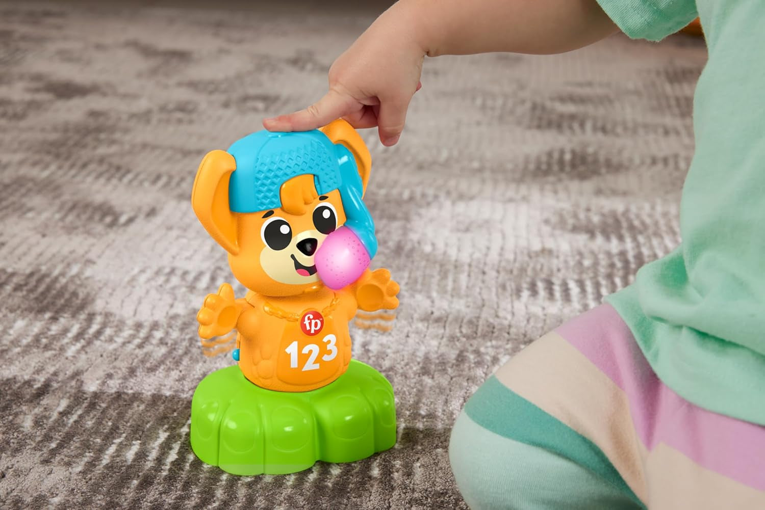 Fisher Price Animal Band Rino vulpea Învață contrariile, vulpe interactivă pentru a învăța prin mișcare, lumini colorate, cântece și sunete, jucărie pentru copii, 9+ luni, HYL02 Jucarii Bebe Naty Shop