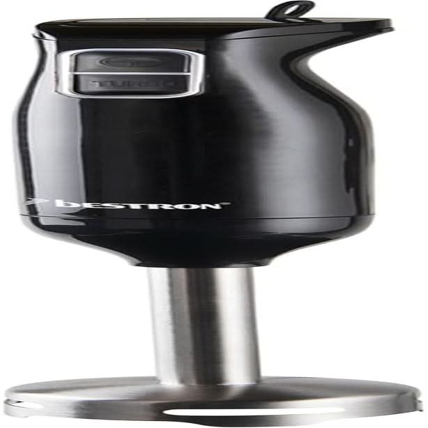 Bestron Stabmixer, Pürierstab Mit 2 Geschwindigkeitsstufen & Ergonomischer Handgriff, Staab Abnehmbar, Materiale: Edelstahl, Farbe: Schwarz/Silber Kitchen Naty Shop Schwarz/Silber