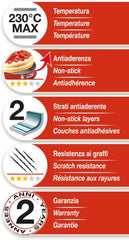 52022HGNA Rossana 2.0, buddingform 22 cm, stål med non-stick belægning, farve rød/grå, rustfrit stål Bageforme og plader Naty Shop