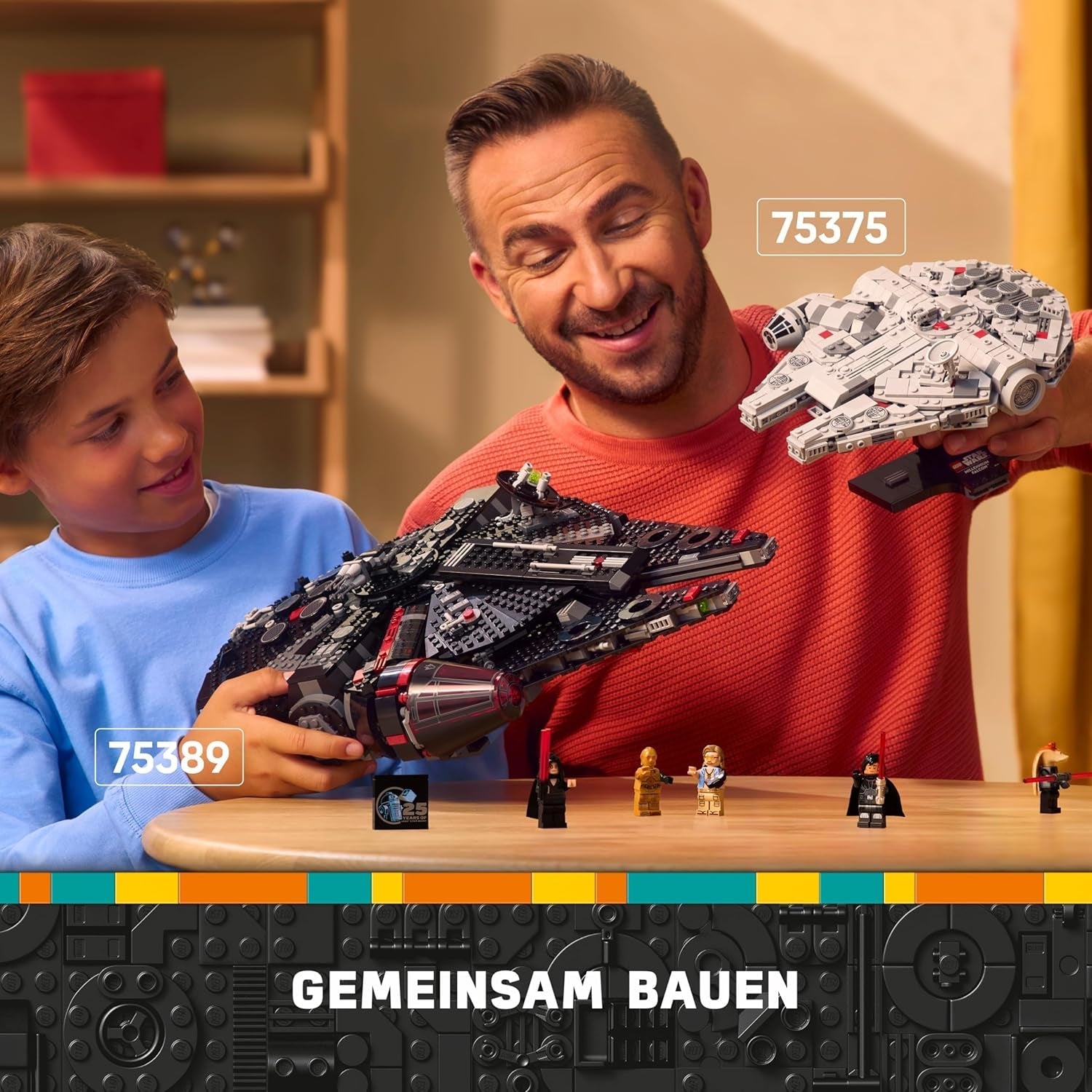 LEGO Star Wars Dark Millennium Falcon, Rumskibssæt, Byggelegetøj til børn, Fødselsdagsgave til drenge, piger og fans, Eventyrlegetøj 75389 Byggesæt Besuche den LEGO-Store