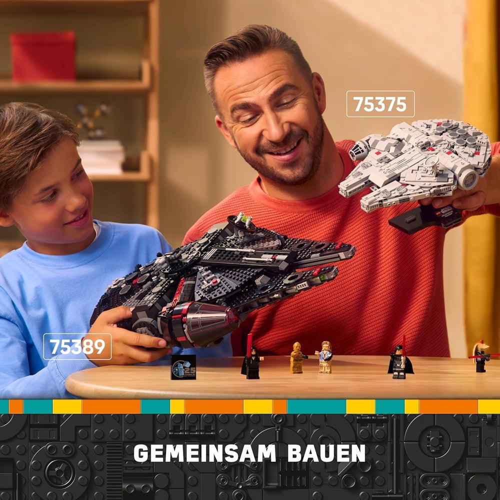 LEGO Star Wars Dark Millennium Falcon, Rumskibssæt, Byggelegetøj til børn, Fødselsdagsgave til drenge, piger og fans, Eventyrlegetøj 75389 Byggesæt Besuche den LEGO-Store