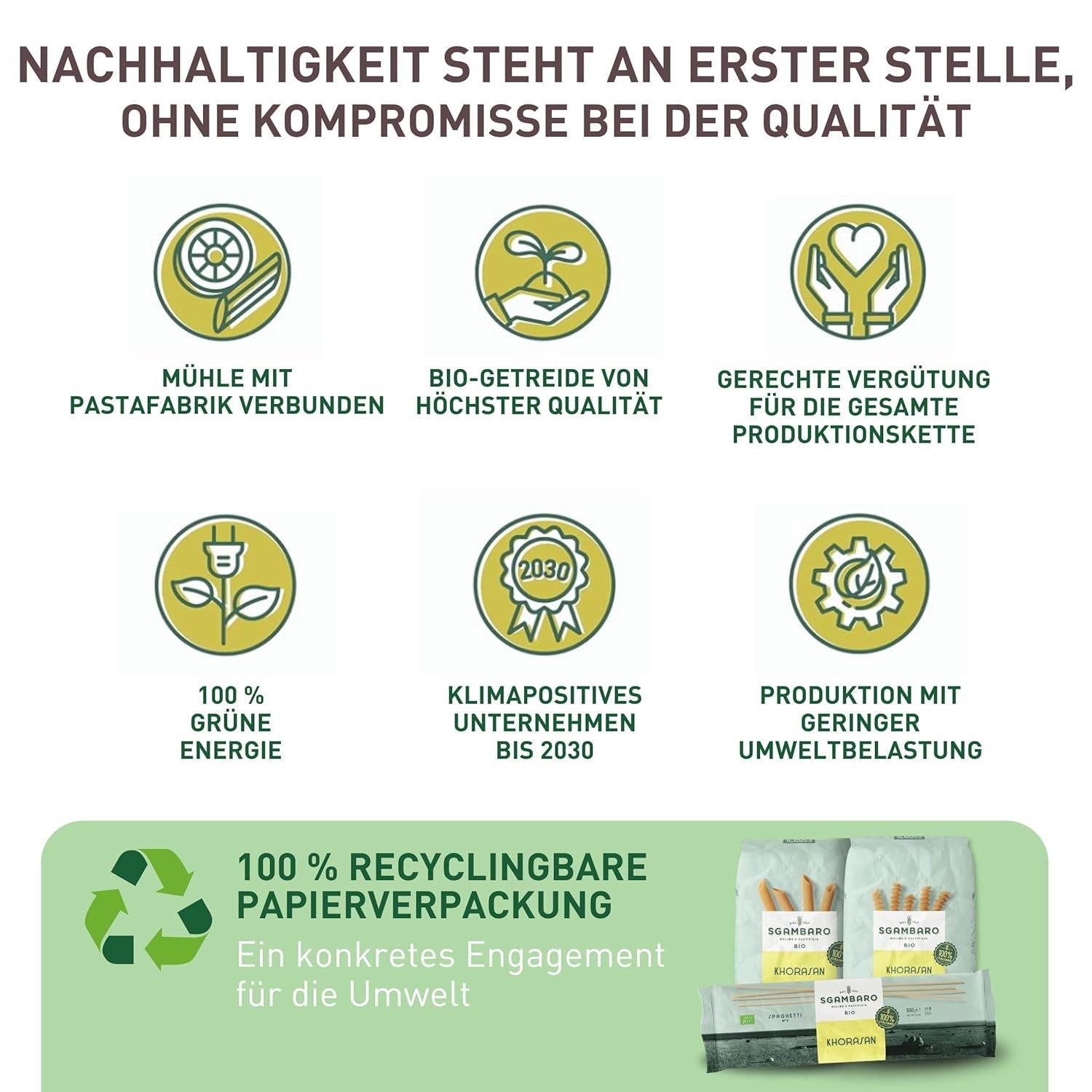 Økologisk spaghetti pasta nr. 5 - 500 g Khorasan hvede - Gamle hvede, høj i protein, 100% italiensk dyrket - Alsidig i køkkenet og rig på næringsstoffer