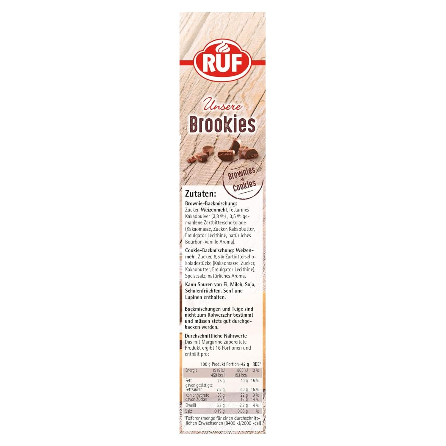 RUF Brookies, mix negrese și fursecuri, 460 grame Bucatarie Naty Shop