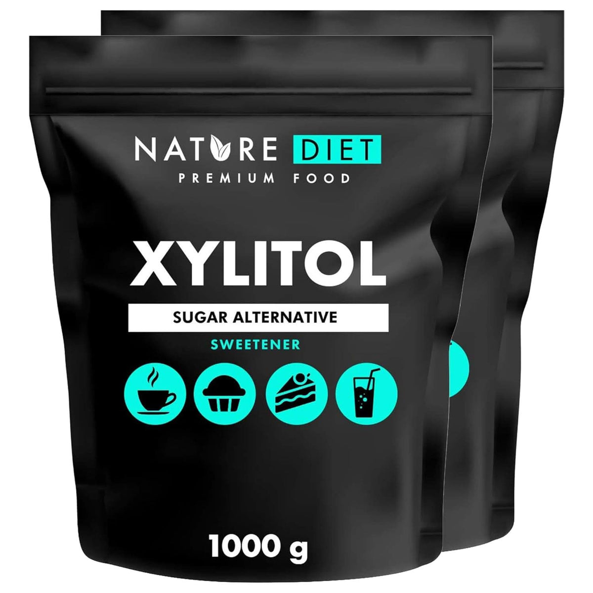 Nature Diet Xylitol, 1 kg sødemidler Naty Shop 2 x 1 kg Xylitol