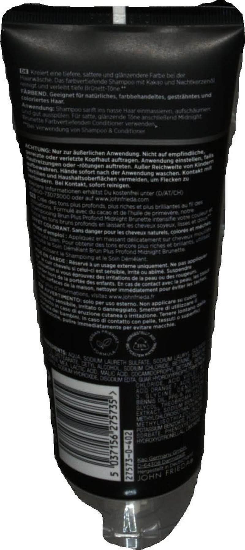 John Frieda - Midnight Brunette Shampoo, 250 ml Duș și baie Naty Shop