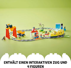 LEGO DUPLO Town stor interaktiv jernbane, byggelegetøj til småbørn 3 år, Push & Go-lokomotiv med lys og lyde, spordele, pædagogisk legetøj til førskolebørn 10428 Byggesæt Beuche den LEGO-Store