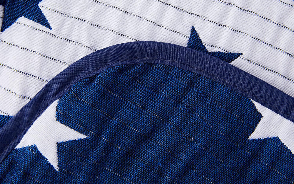 VIALMAN sengebetræk Sofia 10 kingsize seng | stjernedyne | quilt størrelse 250 X 270 cm | sengebetræk & sofakast marineblå Senge og betræk Besuche den VIALMAN-Store