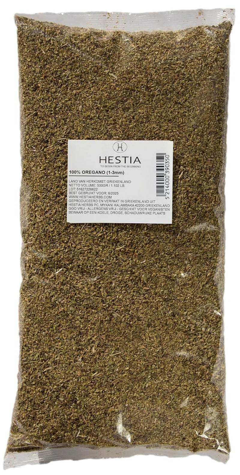 Hestia Urter Griechischer getrechtenter Oregano 500 g, Allergenfrei – Vegansk – GVO-frei