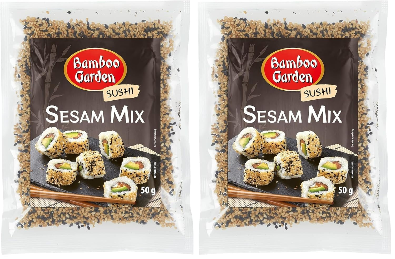 Bamboo Garden - Sushi Sesam Mix, Ideel til tilberedning af Sushi af enhver art, også lækker som topping til forskellige retter, i müsli eller grød, 1 x 50 g