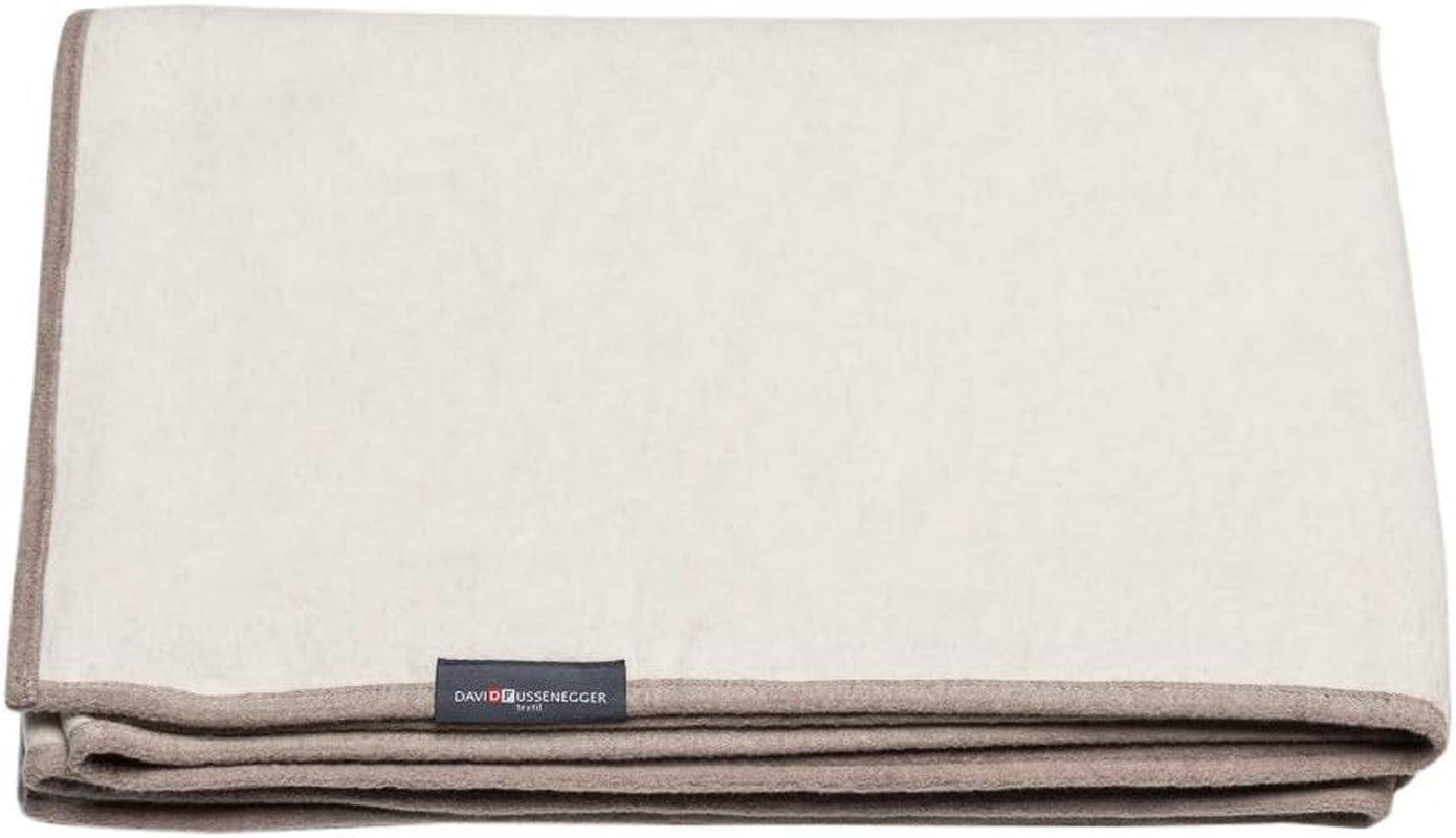 David Fussenegger Bomuldstæppe 150X200 Cm Tæppe med farvegradientmønster Fluffy senge og tæpper David Fussenegger Råhvid / Mudder 135X200 Cm