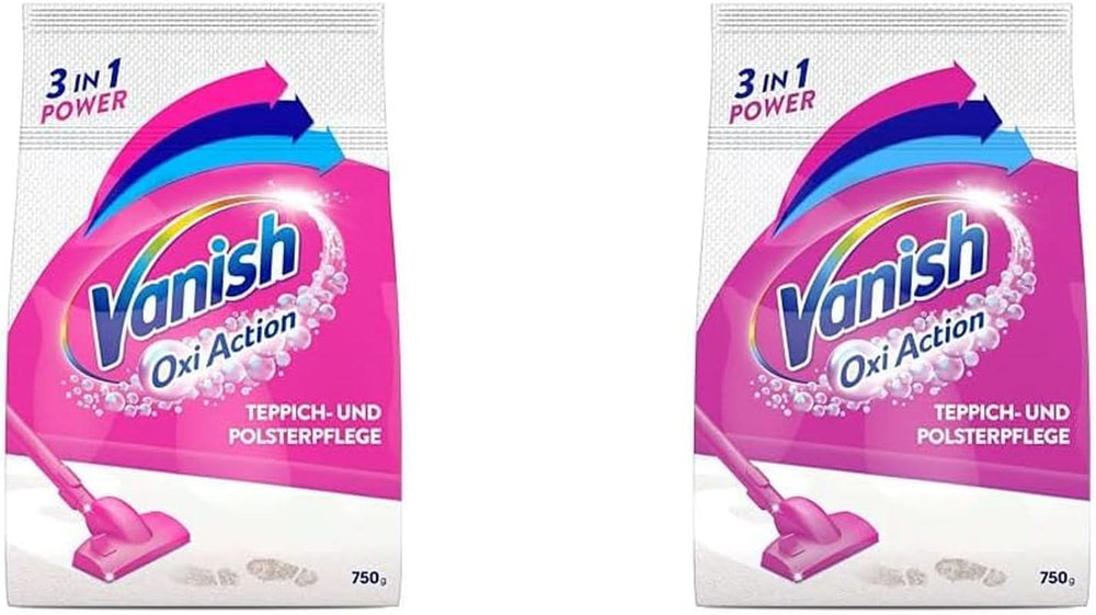 Vanish Oxi Action Rensepulver til tæpper og polstring - 1 X 820 G - Renser store områder af tæpper og polstring mod snavs, lugte og støv Naty Shop Vaskemidler 2 x 820 gram