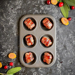 Masterclass 6-Loch-Muffinblech Mit PTFE-, PFOA- Und Bpa-Freiem Antihaftbeschichtung, Robustes 1Mm Dickes Karbonstahlblech, 27 X 18Cm Cupcake-Form Forme og bakker til bagning Naty Shop