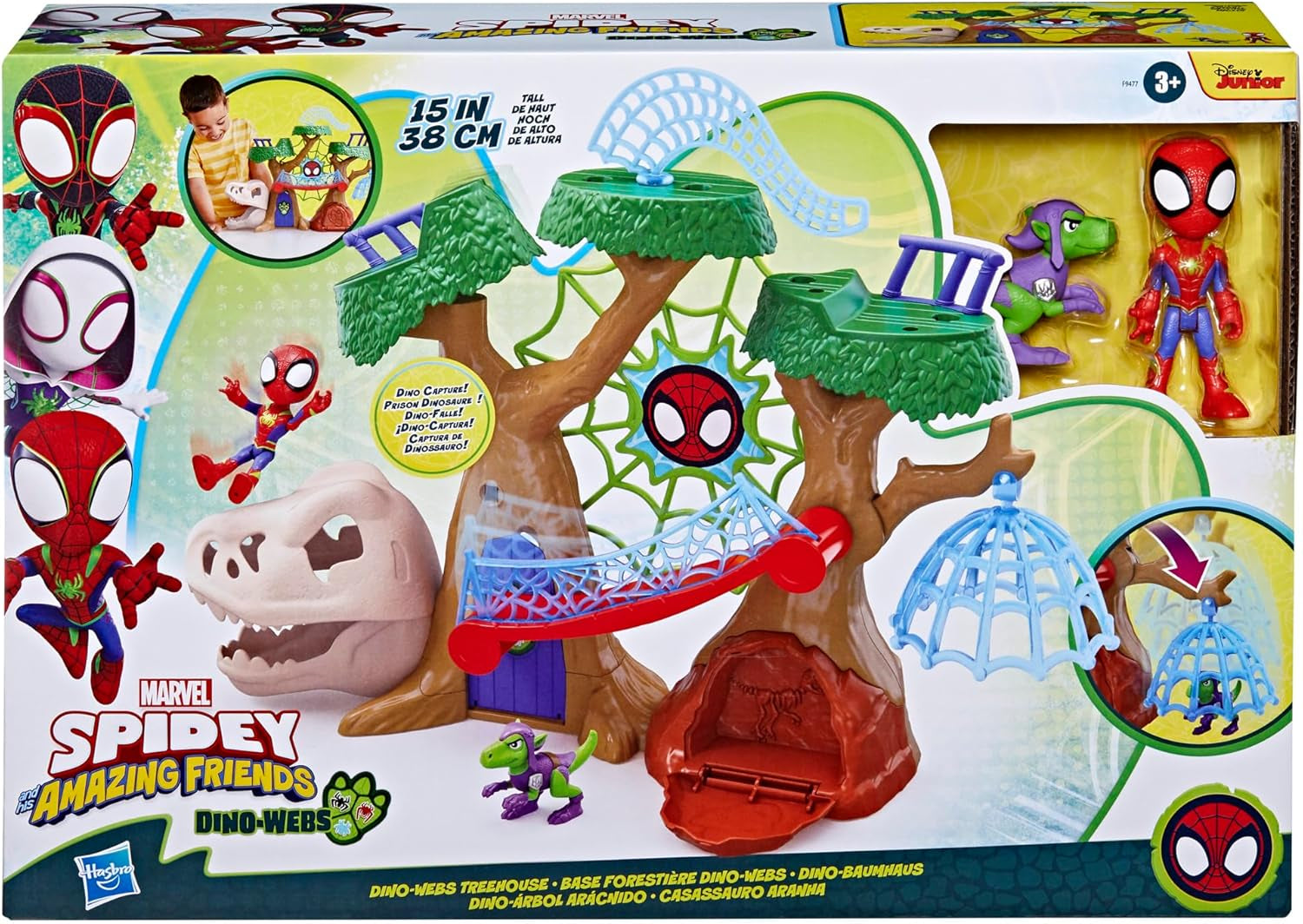 Marvel Spidey og hans supervenner Dino Treehouse Superhelte-legesæt Actionfigurer Naty Shop
