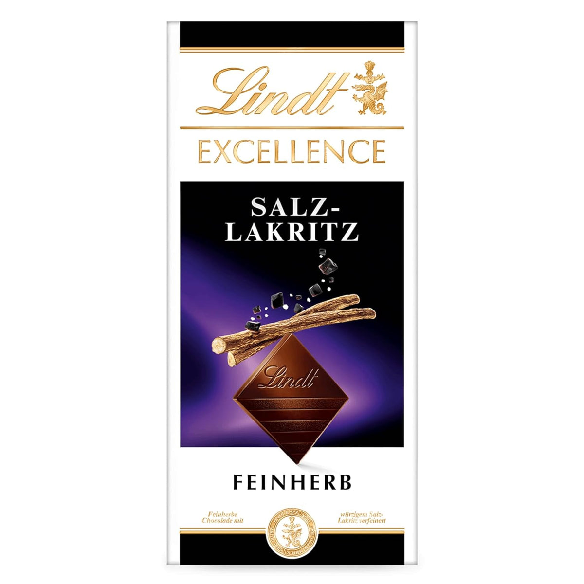 Lindt Excellence Sweet Salted Wood - Mørk chokoladebar 100 g - Intens kakaosmag