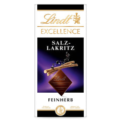 Lindt Excellence Sweet Salted Wood - Mørk chokoladebar 100 g - Intens kakaosmag