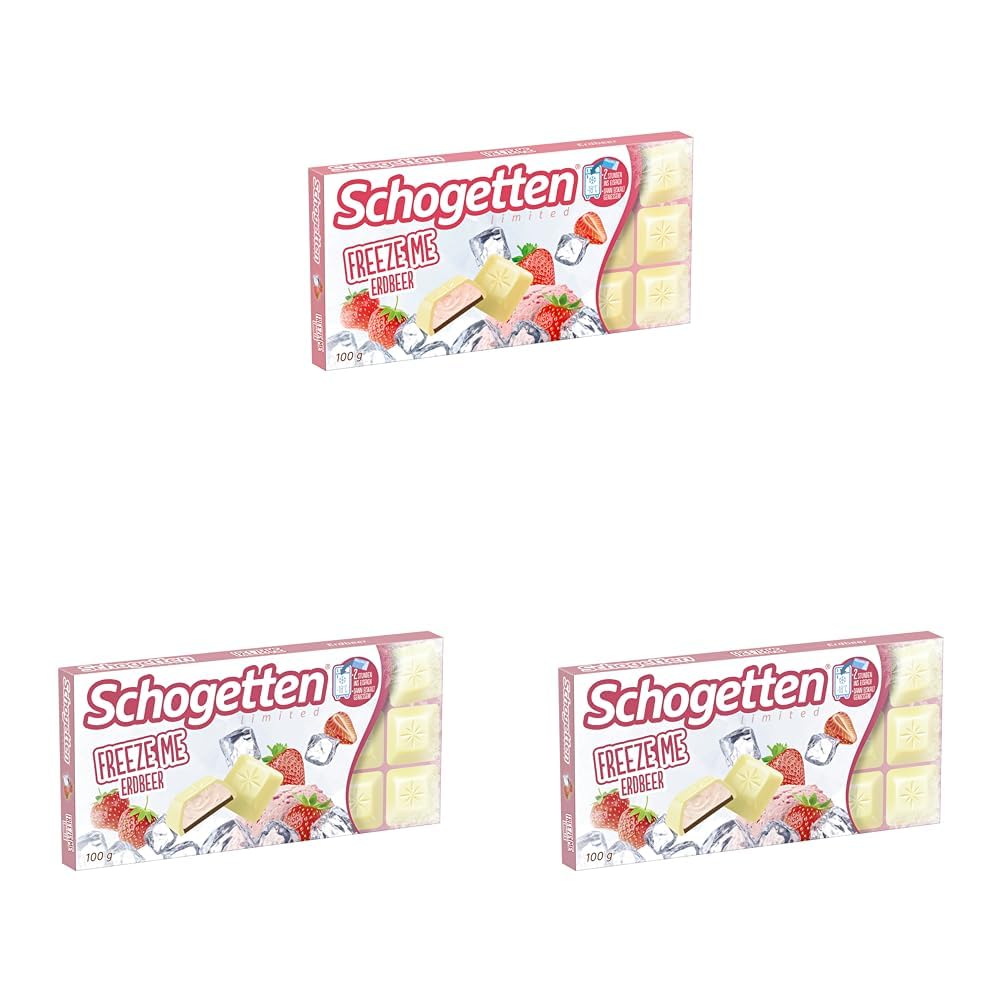Schogetten Freeze Me Strawberry Limited Edition - Kold chokoladeis med intens jordbærsmag