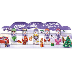 Milka Snowman Friends Alpine Milk - Mini snemænd lavet af fin alpin mælkechokolade - 5 x 15g