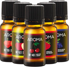 Myaroma | Sæt: Forest & Meadow - Ren naturlig smag med frugtsmag og frugtsmag (5 x 10 ml) | Sukkerfri og usødet sødemidler Naty Shop Forest Meadow