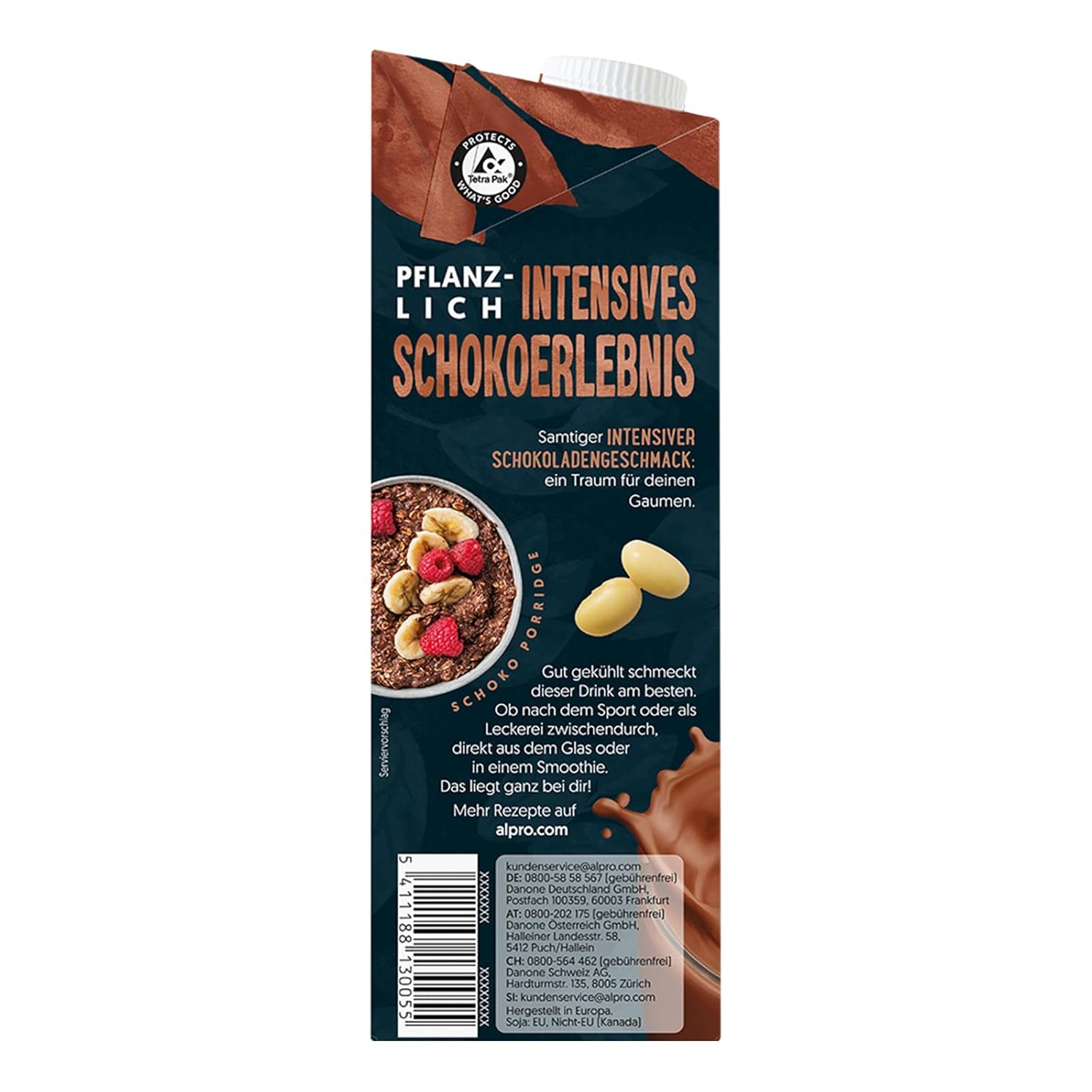 Alpro Proteindrink Chokolade Soja 8x1L - Vegetabilsk Protein