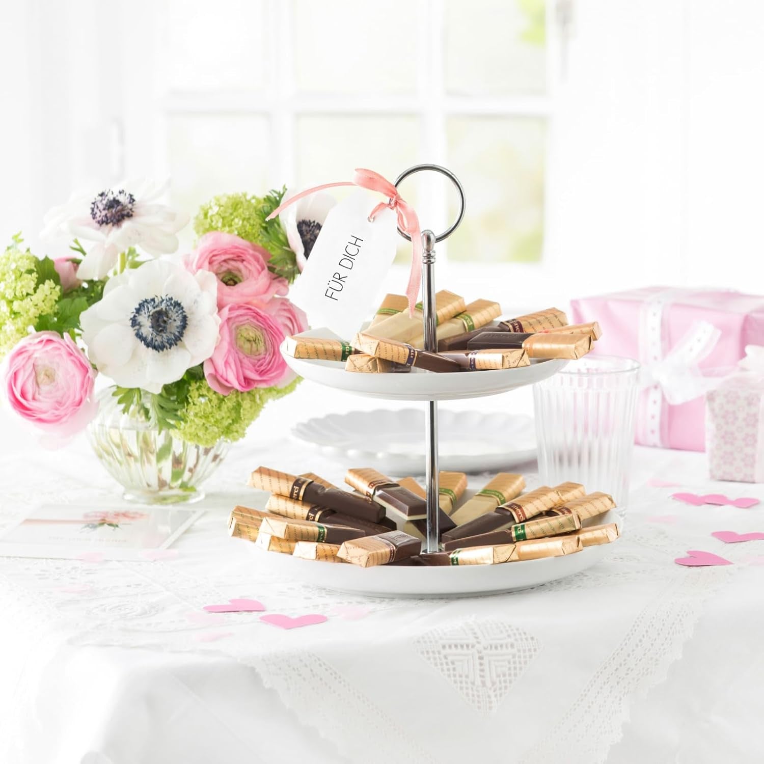 merci Finest Selection Mandel Crunch Variety – 1 x 250 g – Raffinerede specialiteter med nødder og chokolade – Fyldte og ufyldte praliner