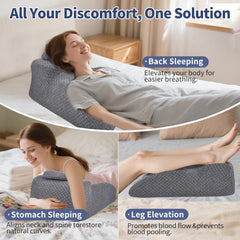 Pernă de citit – pernă pentru spate, tetieră reglabilă, pernă de citit din spumă cu memorie pentru pat, pernă ergonomică pentru spate pentru gât și picioare, pernă cu suport lombar