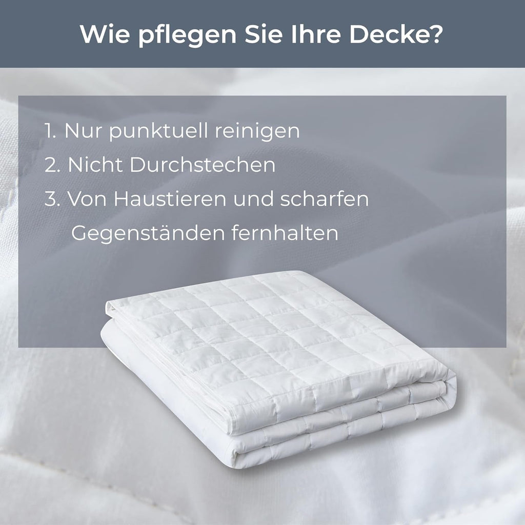 Degrees of Comfort pătură ponderată 135X200Cm 7Kg, pătură de terapie anti-stres fabricată din bumbac 100%, pătură grea Pătură ponderată pentru adulți Poate îmbunătăți somnul și reduce stresul Paturi si Cuverturi Degrees of Comfort