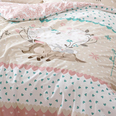 Lenjerie de pat fete, Bambi, 100% bumbac Lenjerie de pat - copii Naty Shop