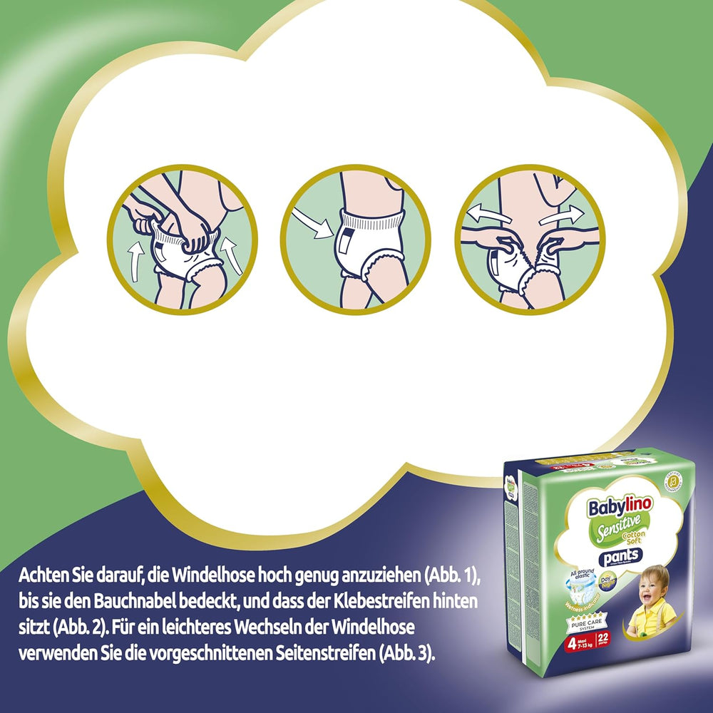 Bleer Sensitive Cotton Soft, str. 4, Bukser Maxi (7-13 kg), 22 stk.